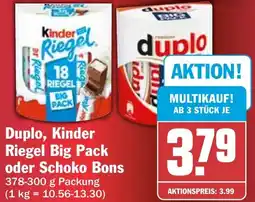 HIT Duplo, Kinder Riegel Big Pack oder Schoko Bons Angebot