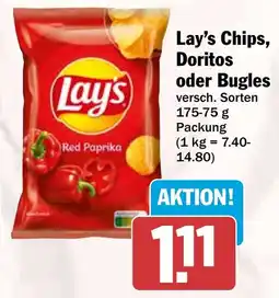 HIT Lay's Chips, Doritos oder Bugles Angebot