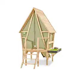 Netto Marken-Discount EXIT Yuki 350 Holzspielhaus mit Rutsche, Balkon und Küche Angebot