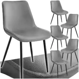 Netto Marken-Discount tectake Set Stuhl, gepolstert, in Samtoptik, schwarze Stahlbeine, 48 x 59 x 82,5 cm Angebot