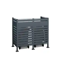 Netto Marken-Discount Westmann Metall Mülltonnenverkleidung Planum anthrazit 150cm - versch. Ausführungen Angebot