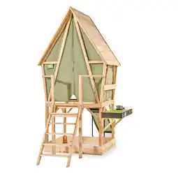Netto Marken-Discount EXIT Yuki 550 Holzspielhaus mit Rutsche, Balkon und Küche Angebot