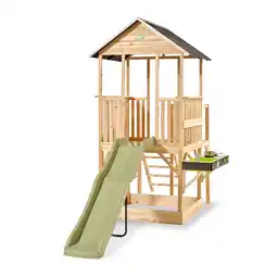 Netto Marken-Discount EXIT Panorama 550 Holzspielhaus mit Rutsche, Balkon und Küche Angebot