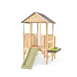Netto Marken-Discount EXIT Panorama 350 Holzspielhaus mit Rutsche, Balkon und Küche Angebot