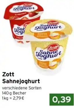 CAP Markt Zott Sahnejoghurt Angebot