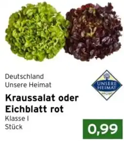 CAP Markt Unsere Heimat Kraussalat oder Eichblatt rot Angebot