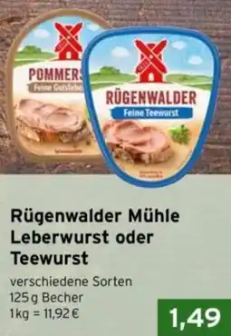 CAP Markt Rügenwalder Mühle Leberwurst oder Teewurst Angebot