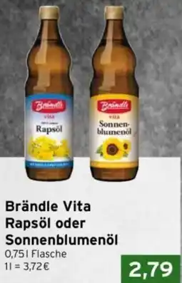 CAP Markt Brändle Vita Rapsöl oder Sonnenblumenöl Angebot