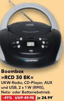 Kaufland BLAUPUNKT Boombox RCD 30 BK Angebot