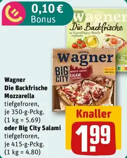 REWE Wagner Die Backfrische Mozzarella oder Big City Salami Angebot