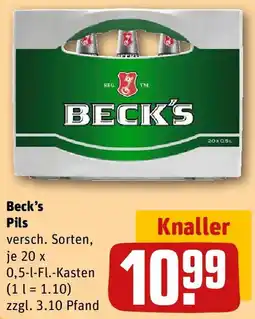 REWE Beck's Pils Angebot
