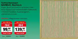 Holz Possling Sichtschutzzaun BAMBUS, Rechteck Angebot