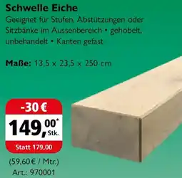 Holz Possling Schwelle Eiche Angebot