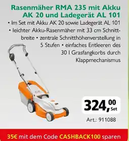 Holz Possling STIHL Rasenmäher RMA 235 mit Akku AK 20 und Ladegerät AL 101 Angebot