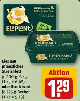 REWE Eleplant pflanzliches Streichfett oder Streichzart Angebot