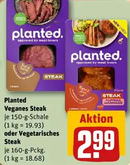 REWE Planted Veganes Steak oder Vegetarisches Steak Angebot