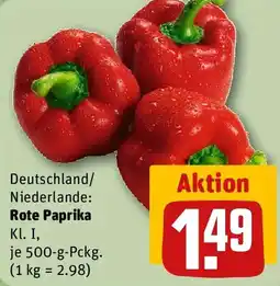 REWE Rote Paprika Angebot