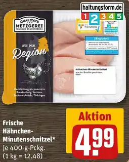 REWE Frische Hähnchen Minutenschnitzel Angebot