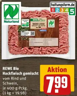 REWE REWE Bio Hackfleisch gemischt Angebot