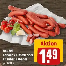 REWE Houdek Kabanos Klassik oder Knabber Kabanos Angebot