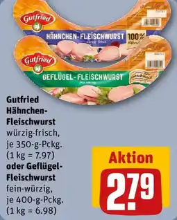 REWE Gutfried Hähnchen Fleischwurst oder Geflügel Fleischwurst Angebot