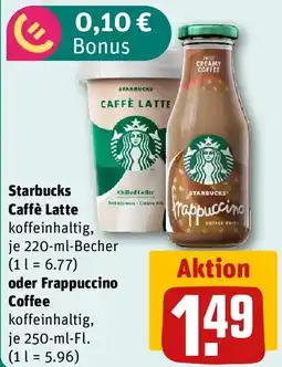 REWE Starbucks Caffè Latte oder Frappuccino Coffee Angebot