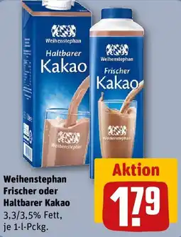 REWE Weihenstephan Frischer oder Haltbarer Kakao Angebot