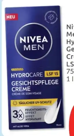 Budni Nivea For Men Hydro Care Gesichtspflege Creme LSF15 Angebot