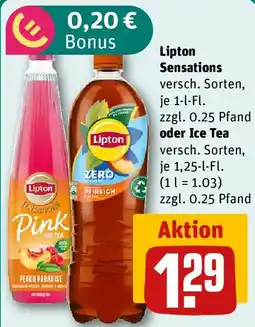 REWE Lipton Sensations oder Ice Tea Angebot