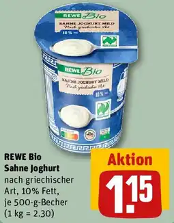REWE REWE Bio Sahne Joghurt Angebot