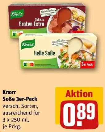 REWE Knorr Soße 3er-Pack Angebot