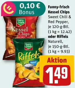 REWE Funny-frisch Kessel Chips oder Riffels Angebot
