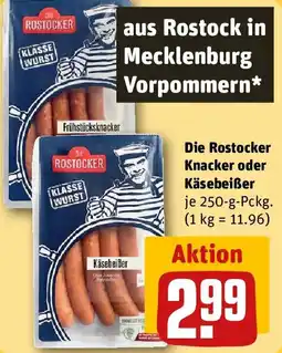 REWE Die Rostocker Knacker oder Käsebeißer Angebot