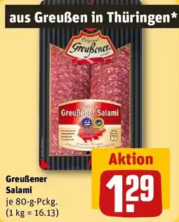 REWE Greußener Salami Angebot