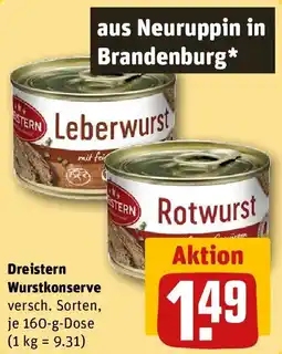 REWE Dreistern Wurstkonserve Angebot