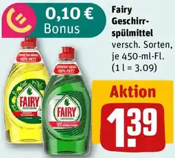 REWE Fairy Geschirrspülmittel Angebot