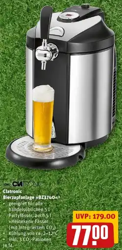 REWE Clatronic Bierzapfanlage BZ3740 Angebot