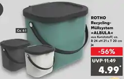Kaufland ROTHO Recycling Müllsystem ALBULA Angebot