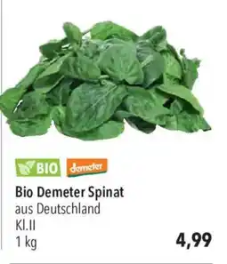 CITTI Markt Bio Demeter Spinat Angebot