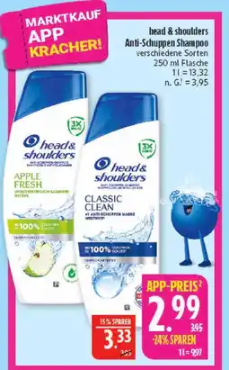 Marktkauf Head & shoulders apple fresh anti-schuppen shampoo Angebot