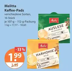 V Markt Melitta kaffee-pads Angebot