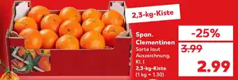 Kaufland Span. Clementinen 2.3-kg-Kiste Angebot