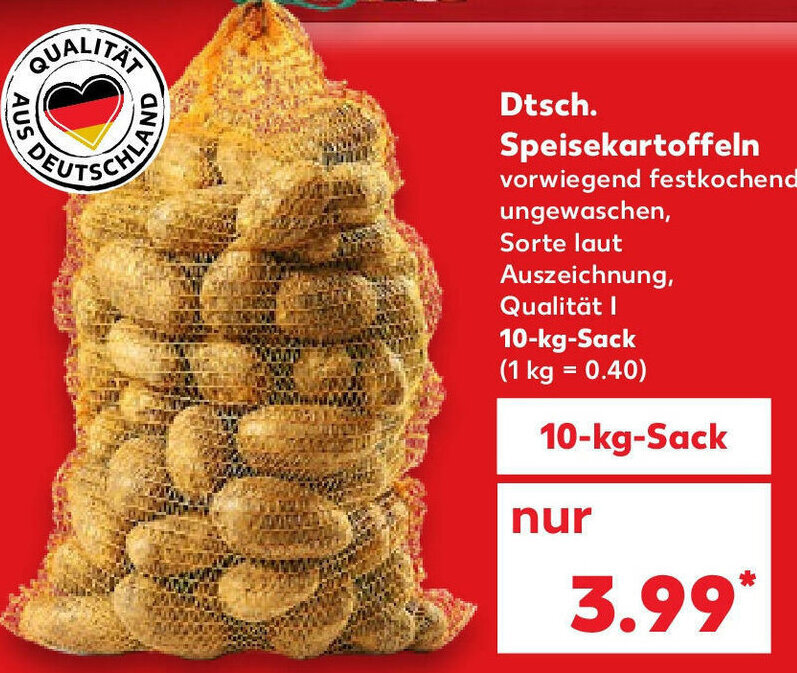 Dtsch. Speisekartoffeln 10-kg-Sack Angebot bei Kaufland
