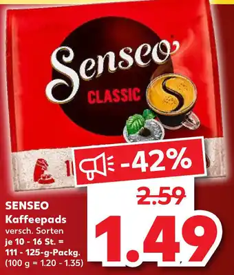 Kaufland Senseo Kaffeepads je 10 - 16 St. = 111 - 125-g-Packg. Angebot