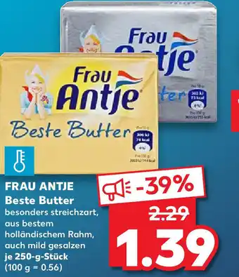 Kaufland Frau Antje Beste Butter je 250-g-Stück Angebot