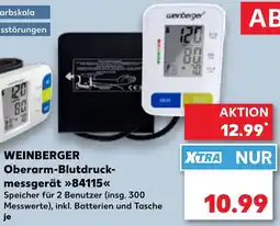 Kaufland WEINBERGER Oberarm-Blutdruckmessgerät 84115 Angebot