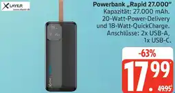 Edeka XLAYER Powerbank ,,Rapid 27.000" Angebot
