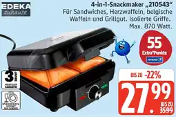 Edeka EDEKA zuhause 4-in-1-Snackmaker ,,210543" Angebot