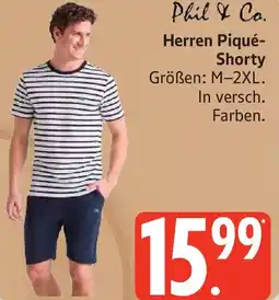 Edeka Phil & Co. Herren Piqué Shorty Angebot