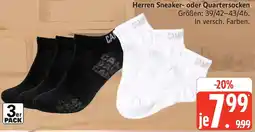 Edeka Herren Sneaker- oder Quartersocken Angebot